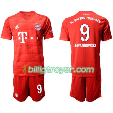 Billige Fotballdrakter FC Bayern München LEWANDOWSKI 9 Barn Hjemmedraktsett 2019/20 Kortermet